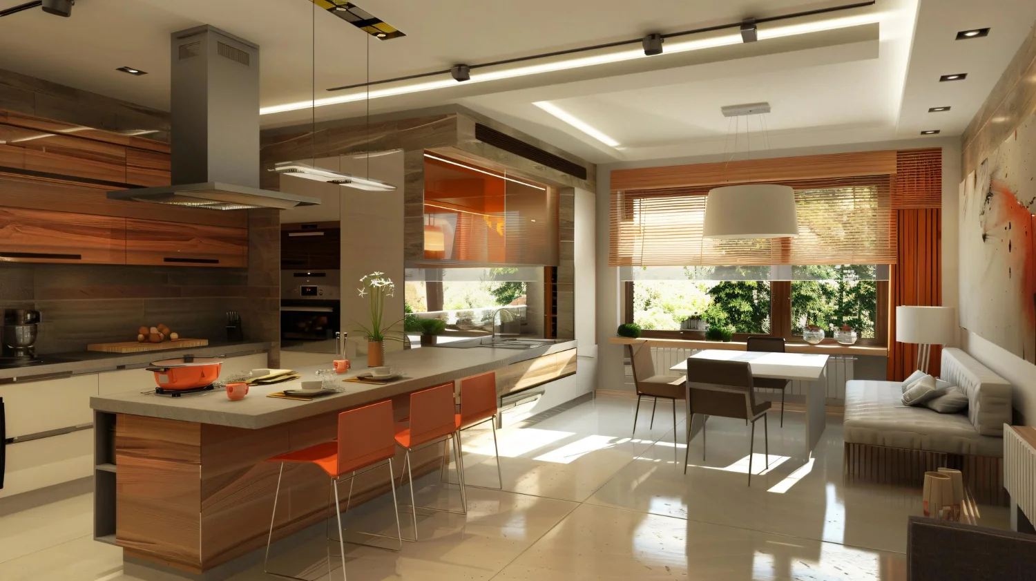 Spacious Living and Dining Area